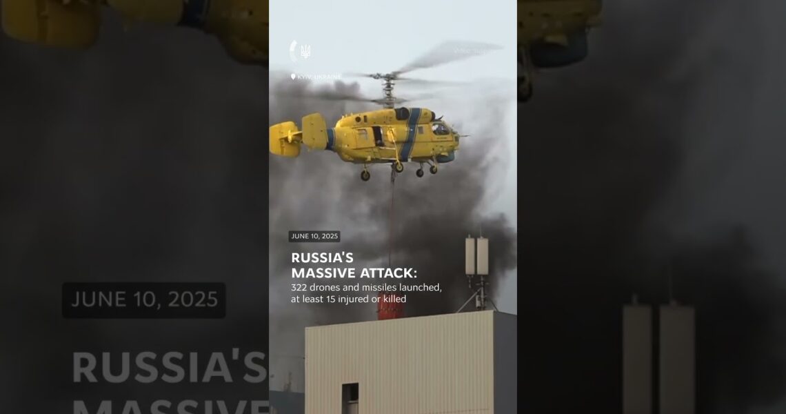 Russia launched another massive, coordinated attack against Ukraine using 315 drones and 7 missiles.