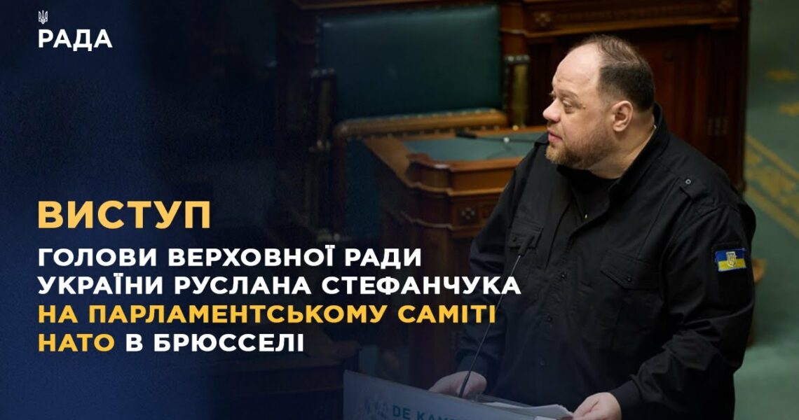 Виступ Руслана Стефанчука на Парламентському саміті НАТО в Брюсселі