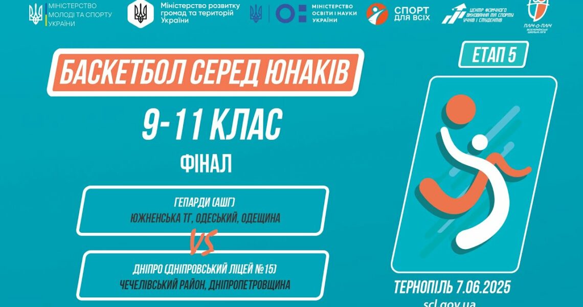 Баскетбол [юнаки] 5-9 класи | ФІНАЛ | Пліч-о-пліч [ Етап 5 ] 7.06.25