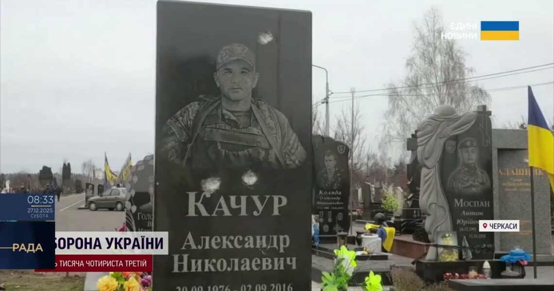 Зруйнована Алея Героїв: ракетний удар по кладовищу в Черкасах
