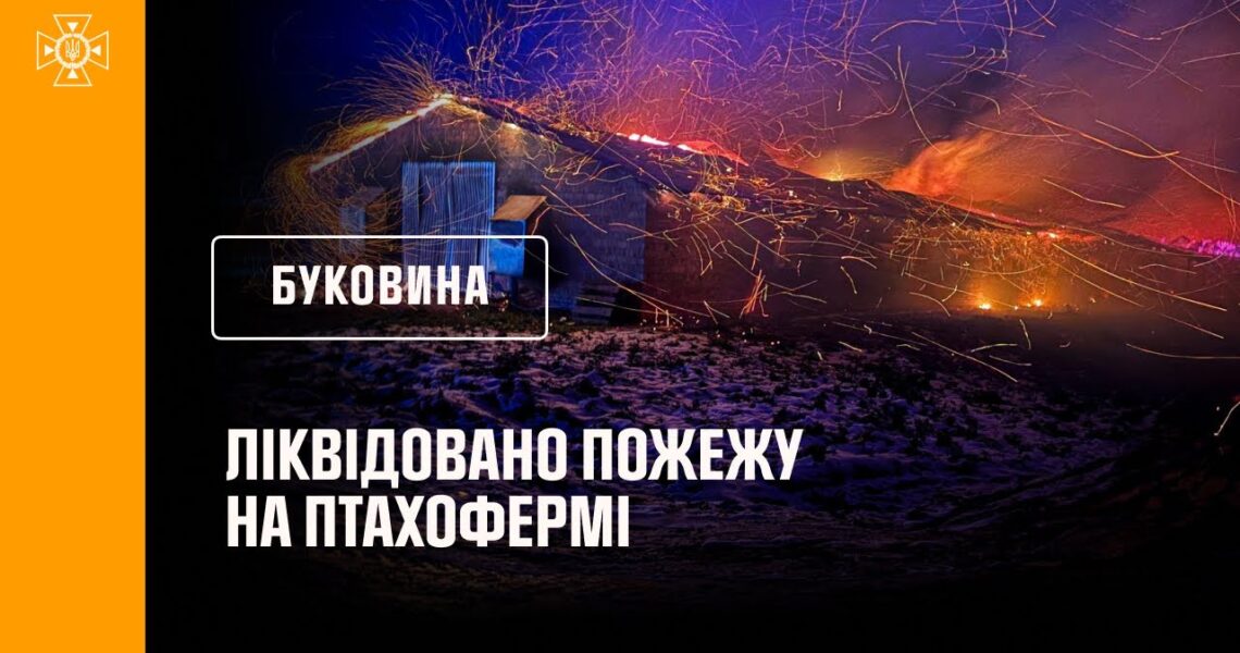 Буковина: ліквідовано пожежу на птахофермі
