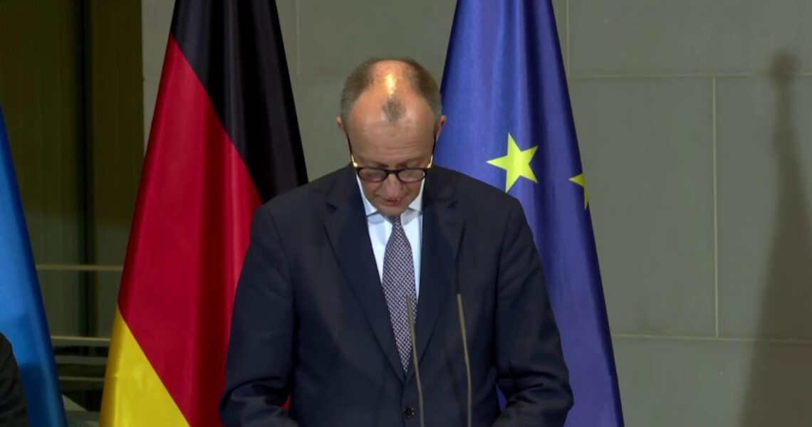 Спілкування Володимира Зеленського і Фрідріха Мерца з медіа